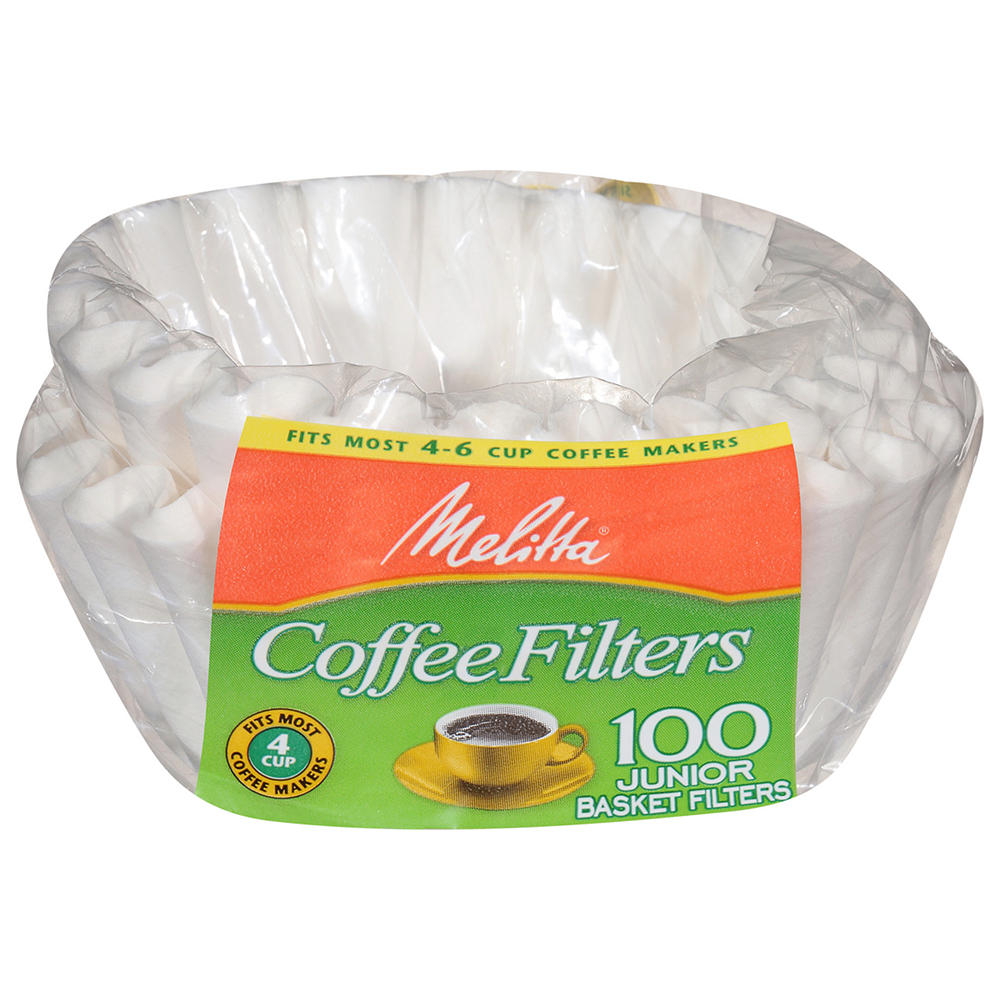Melitta Junior Basket Coffee Filters - White, 100 ct
