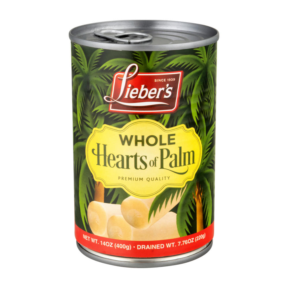 Lieber's Kosher Gourmet Whole Hearts of Palm, 14 oz