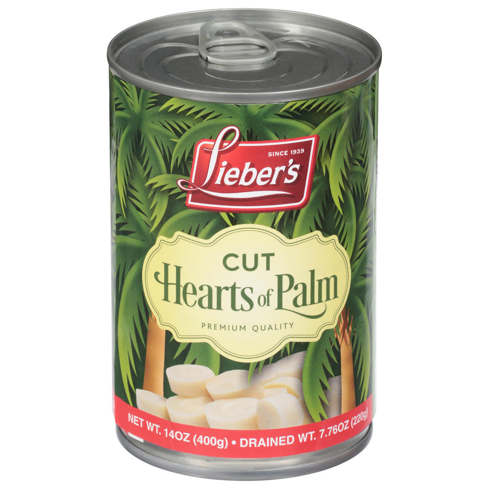 Lieber's Kosher Gourmet Cut Hearts of Palm, 14 oz