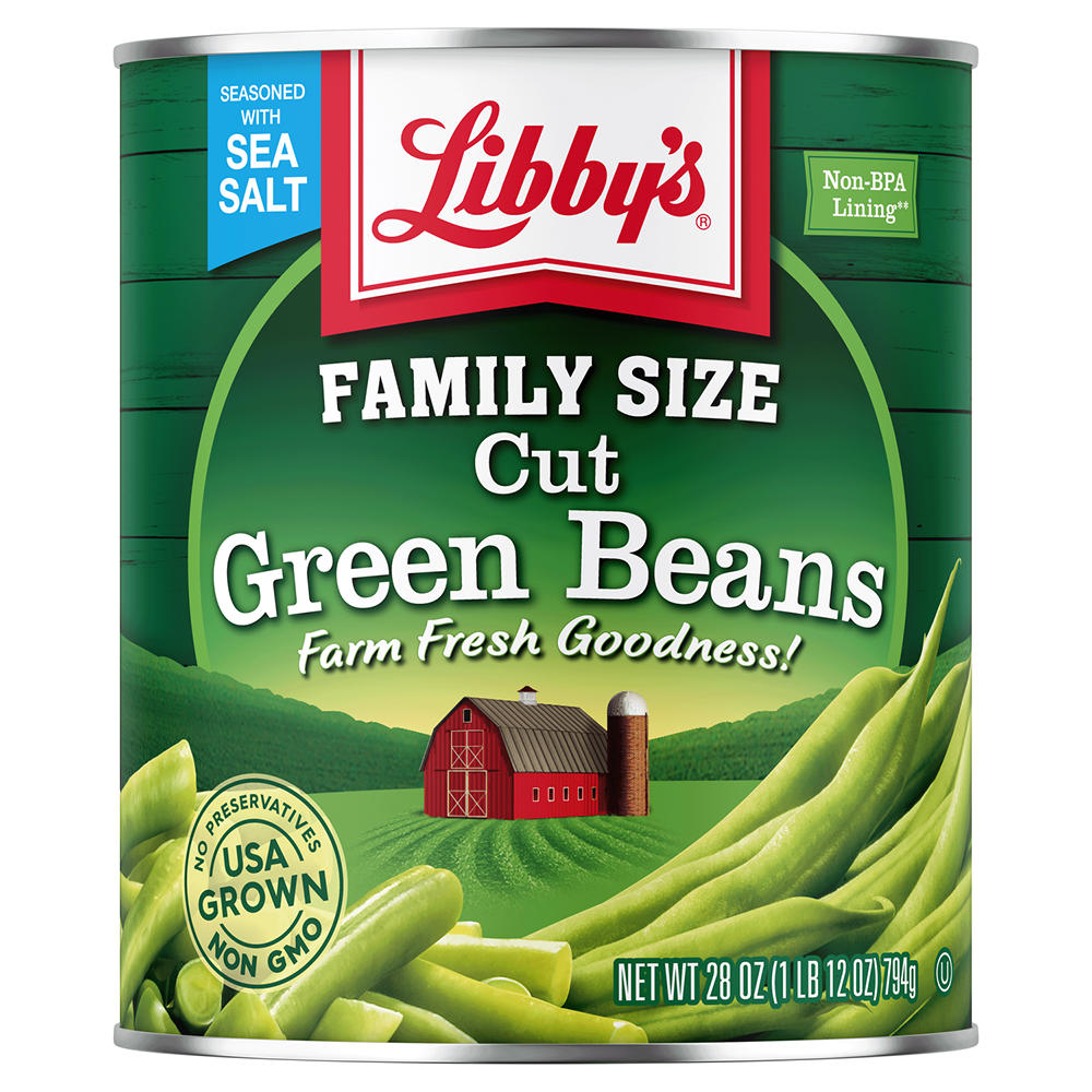 Libby's Cut Green Beans Family Size Jumbo-Can, 28 oz