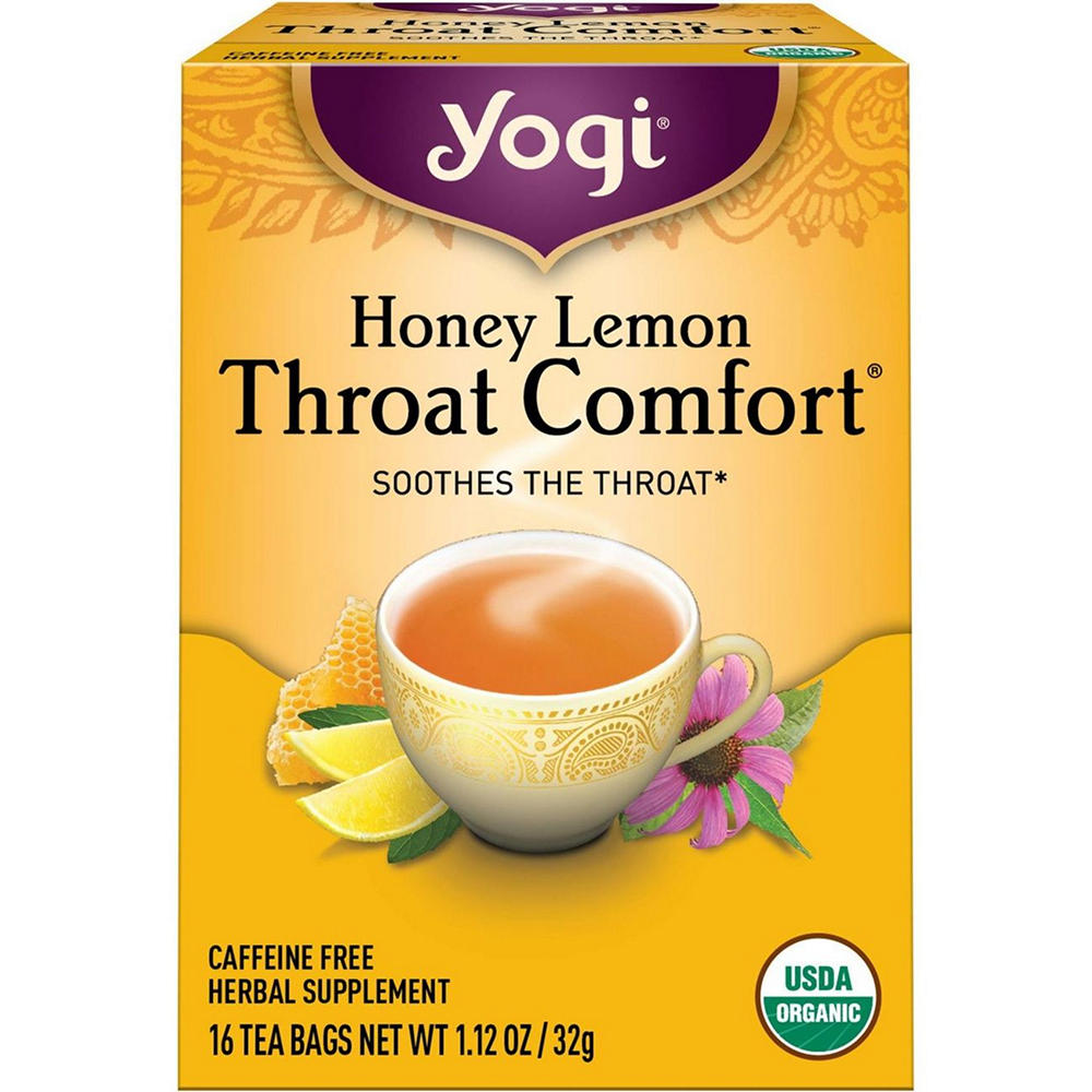 Yogi Honey Lemon Throat Comfort Tea, 16 ct