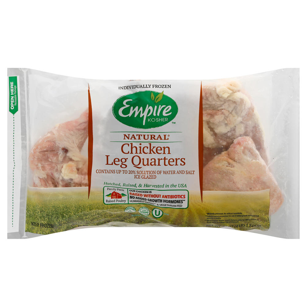 Empire Kosher Chicken Leg Quarters, 4 lb