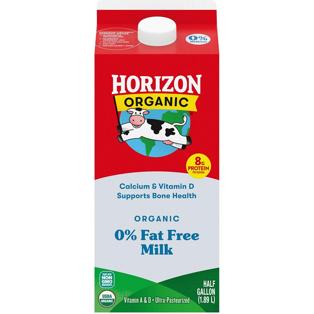 Horizon Organic 0% Fat Free Milk, 1/2 gal