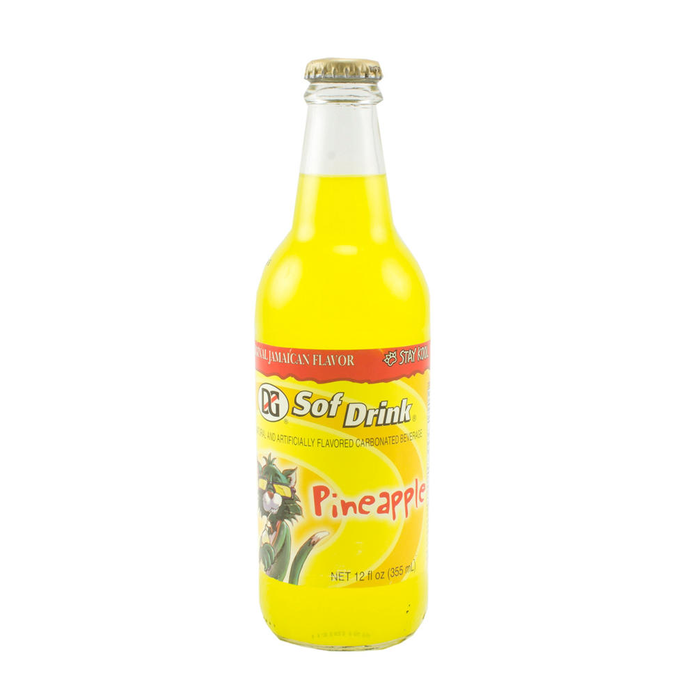 DG Pineapple Soda Soft Drink, 12 oz
