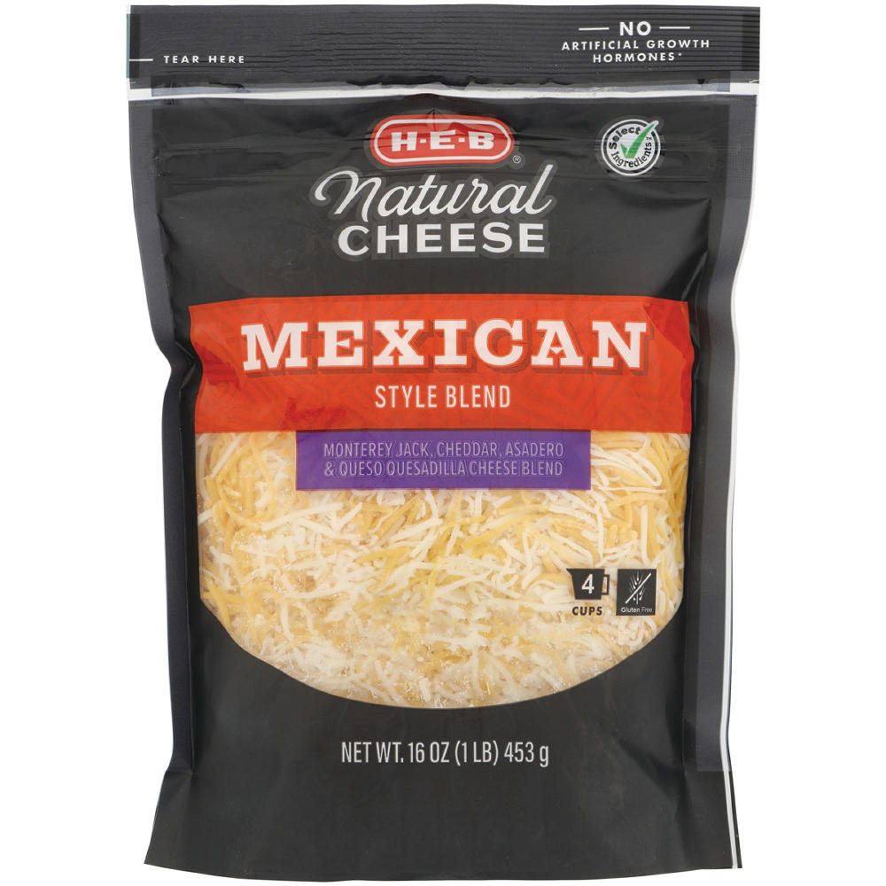 H-E-B Mexican Style Shredded Cheese Blend, 16 oz