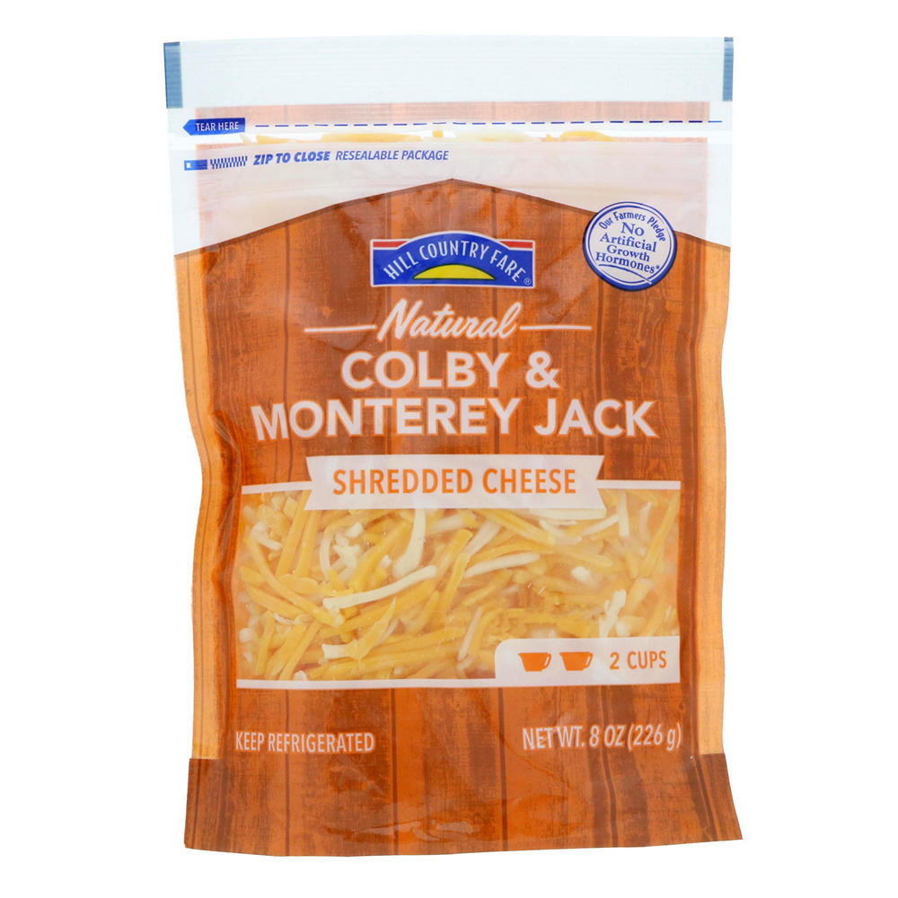 Hill Country Fare Colby & Monterey Jack Shredded Cheese, 8 oz