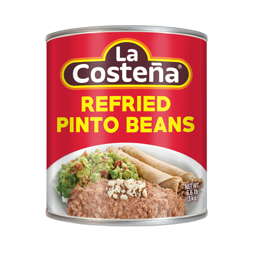 La Costena Refried Pinto Beans, 128 oz