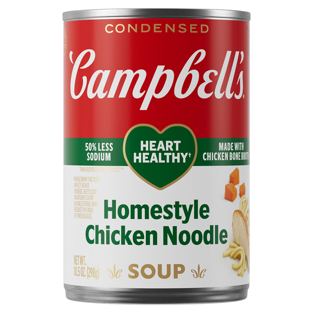 Campbell's Condensed Heart Healthy Homestyle Chicken Noodle Soup, 10.5 oz
