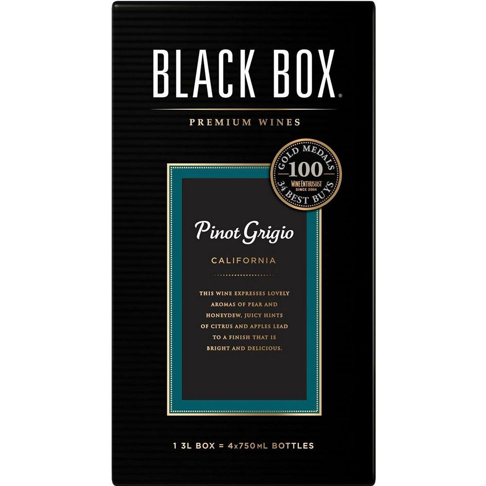 Black Box Pinot Grigio Calfornia Box White Wine, 3 L