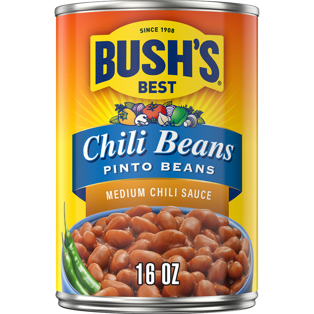 Bush's Best Pinto Beans in a Medium Chili Sauce, 16 oz