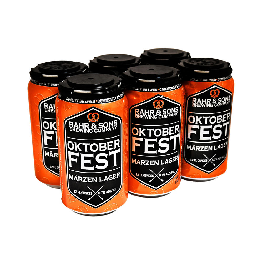 Rahr & Sons Oktoberfest Seasonal Craft Beer 6 pk Cans, 12 oz