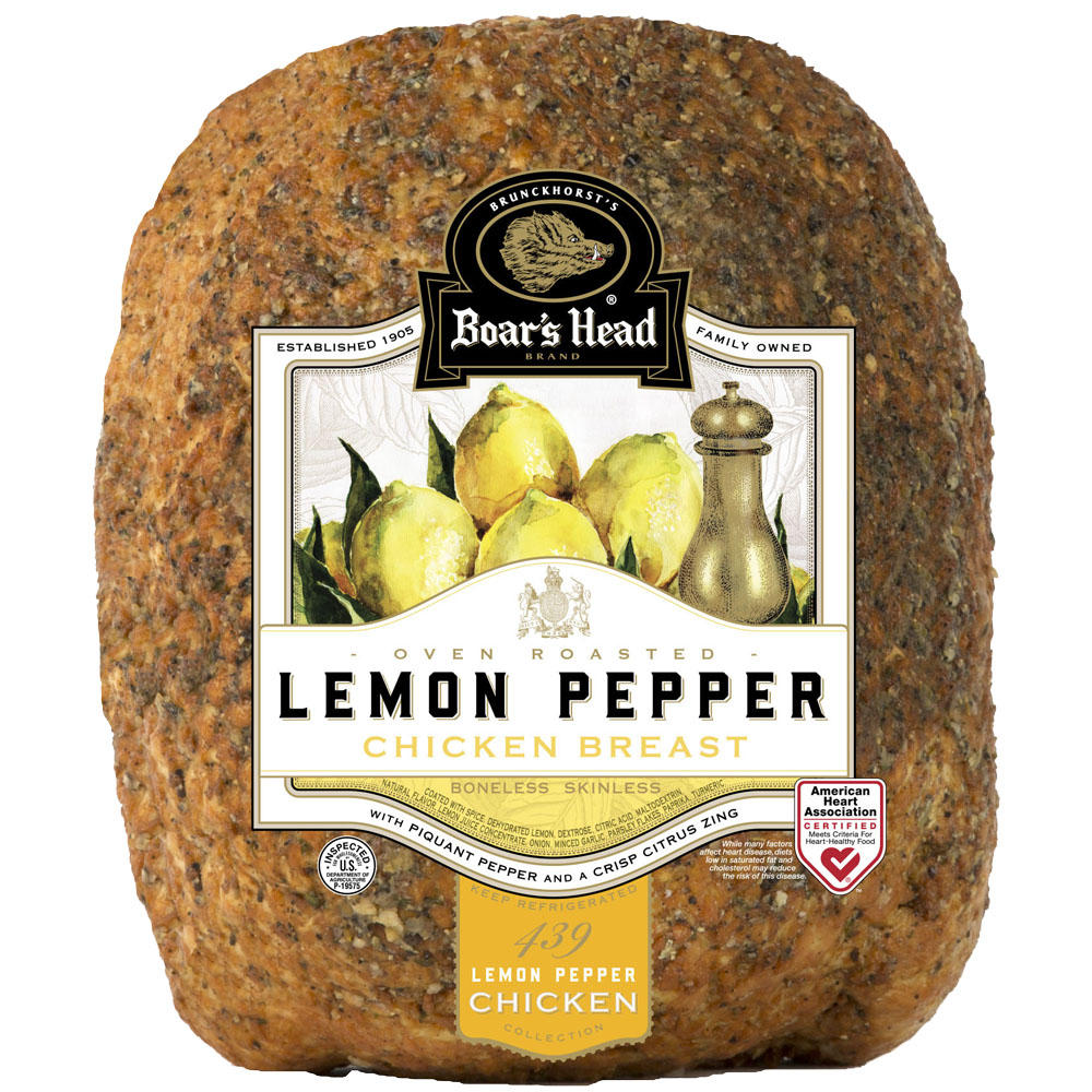 Boar's Head Oven-Roasted Lemon Pepper Chicken Breast, Custom Sliced, lb