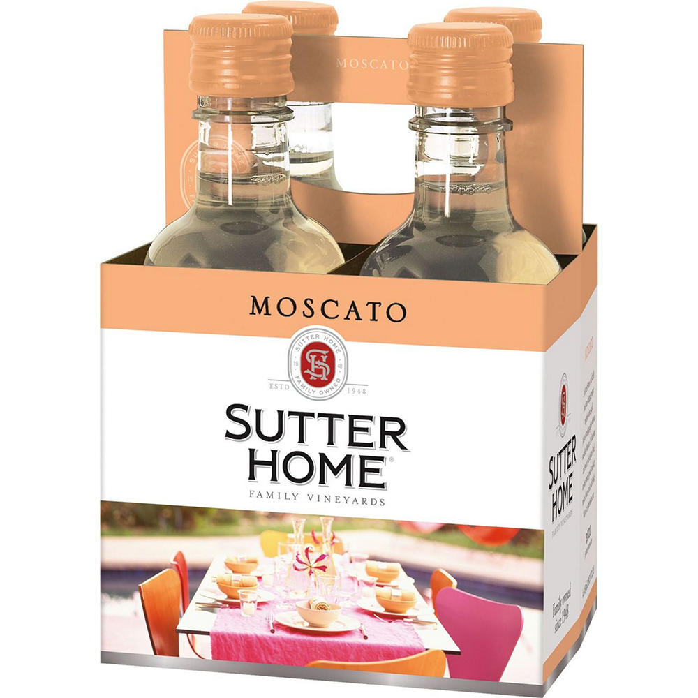 Sutter Home Moscato California White Wine 4 pk Bottles, 187 mL