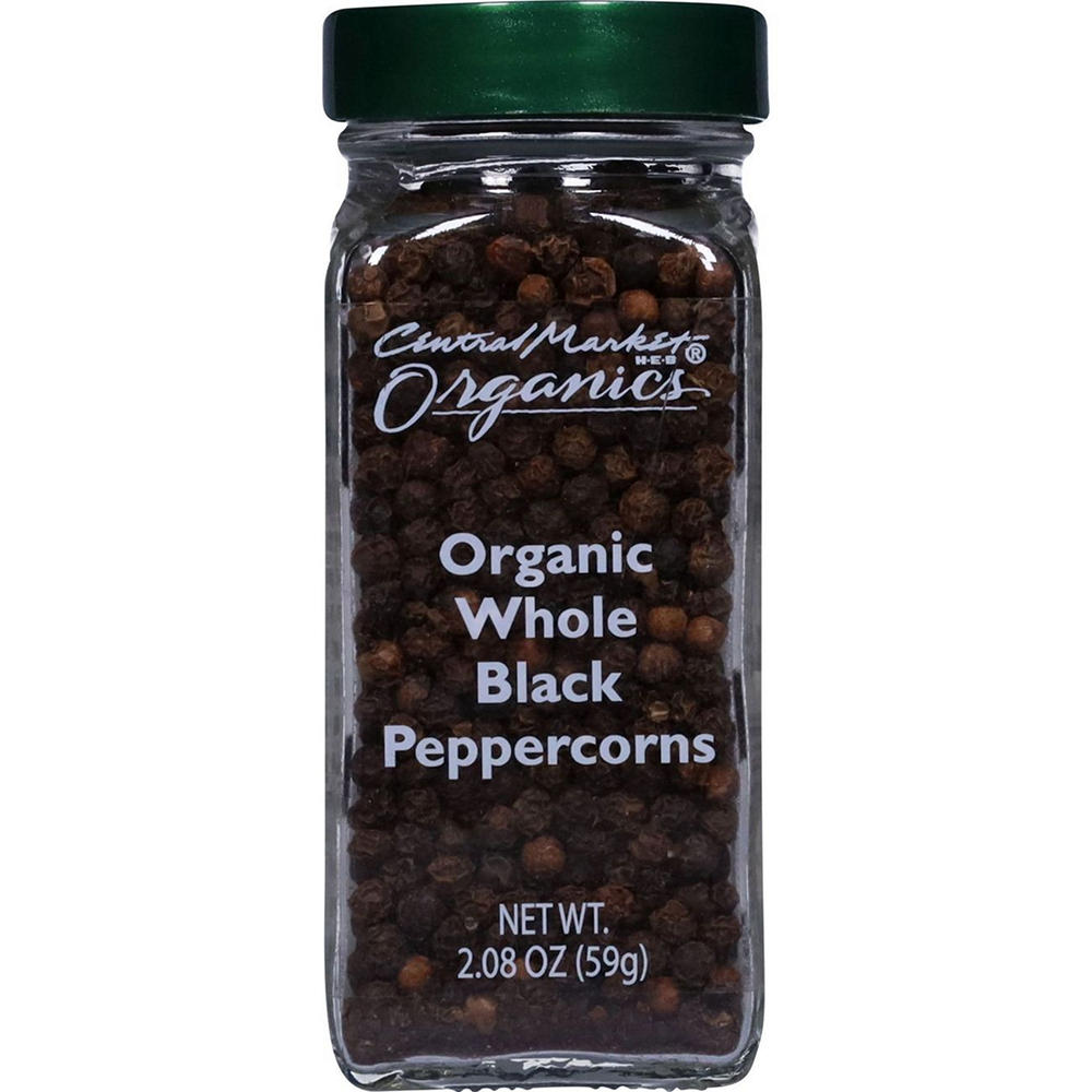 Central Market Organics Whole Black Peppercorns, 2.08 oz