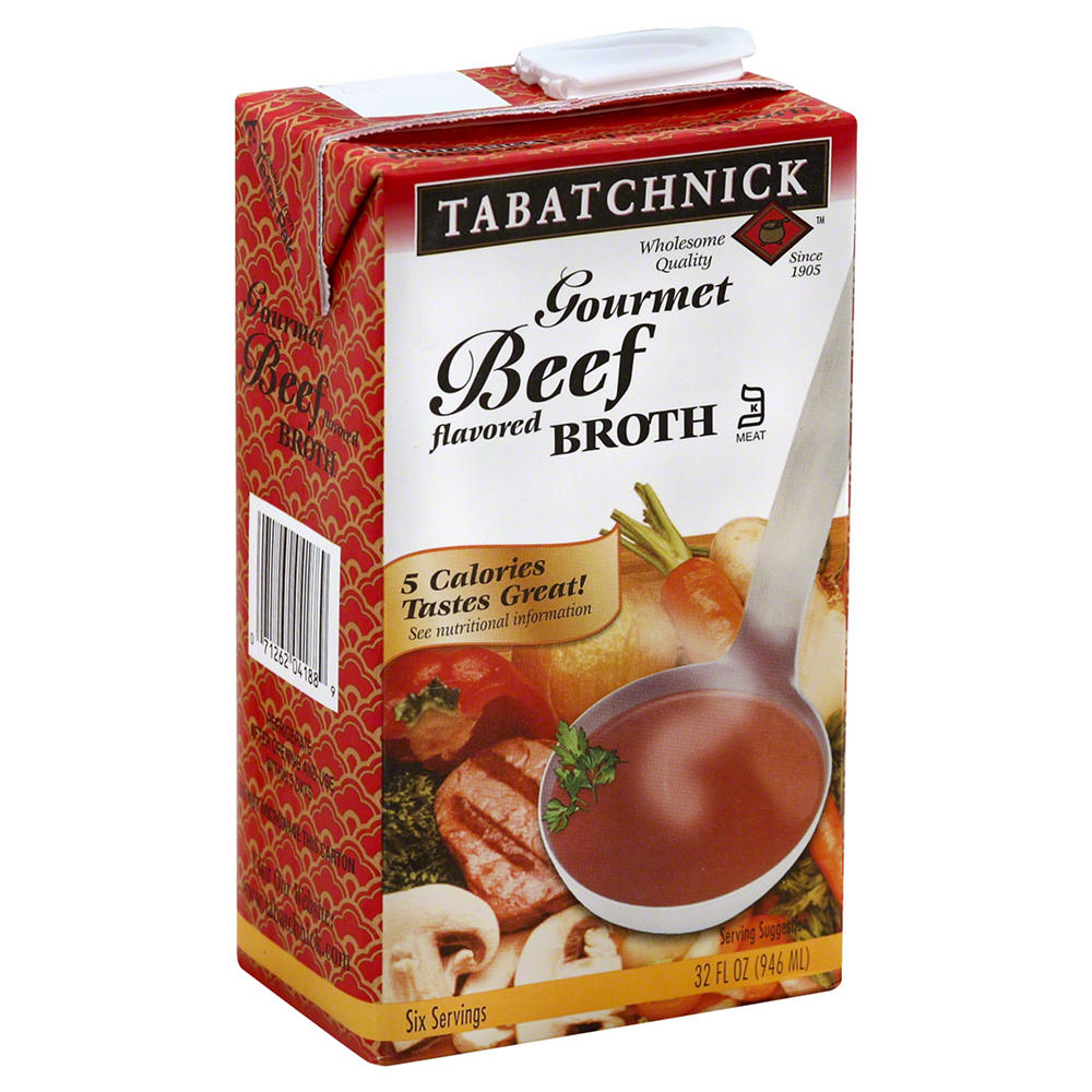 Tabatchnick Kosher Gourmet Beef Flavored Broth, 32 oz