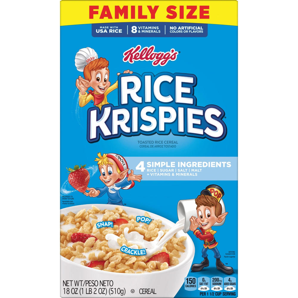 Kellogg's Rice Krispies Original Cereal, 18 oz