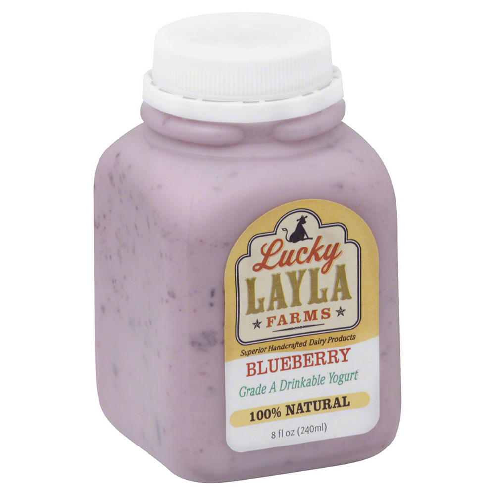 Lucky Layla Blueberry Yogurt Drink, 8 oz