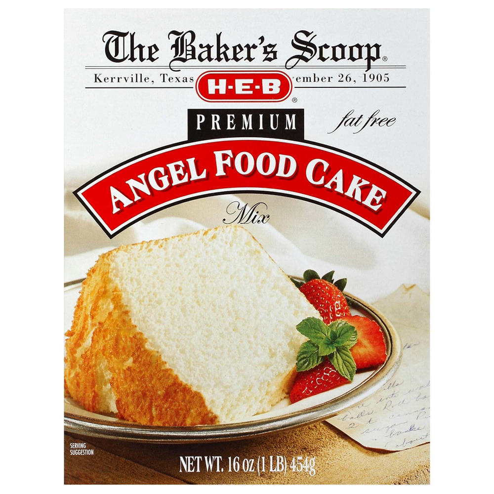 H-E-B The Baker's Scoop Premium Angel Food Cake Mix, 16 oz