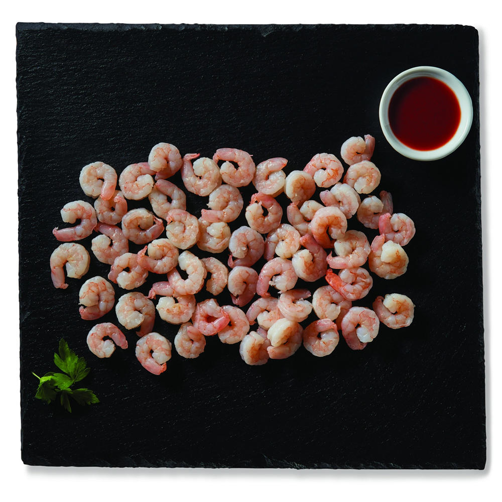 H-E-B Fish Market Peeled Tail-Off Small Cooked Shrimp, 71 - 90 ct/lb, lb
