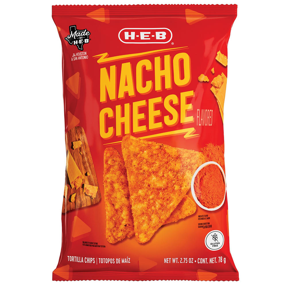 H-E-B Nacho Cheese-Flavored Tortilla Chips, 2.75 oz