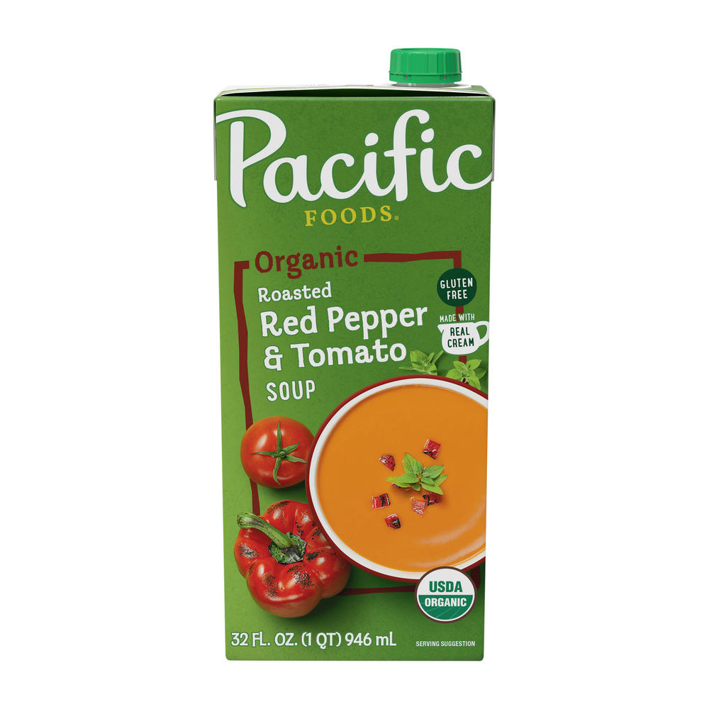 Pacific Foods Pacific Foods Organic Soup Cream of Roasted Pepper Tomato, 32 oz