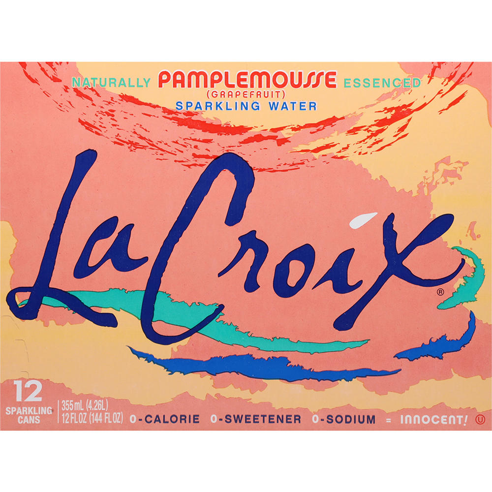 LaCroix Pamplemousse Grapefruit Sparkling Water 12 pk Cans, 12 oz