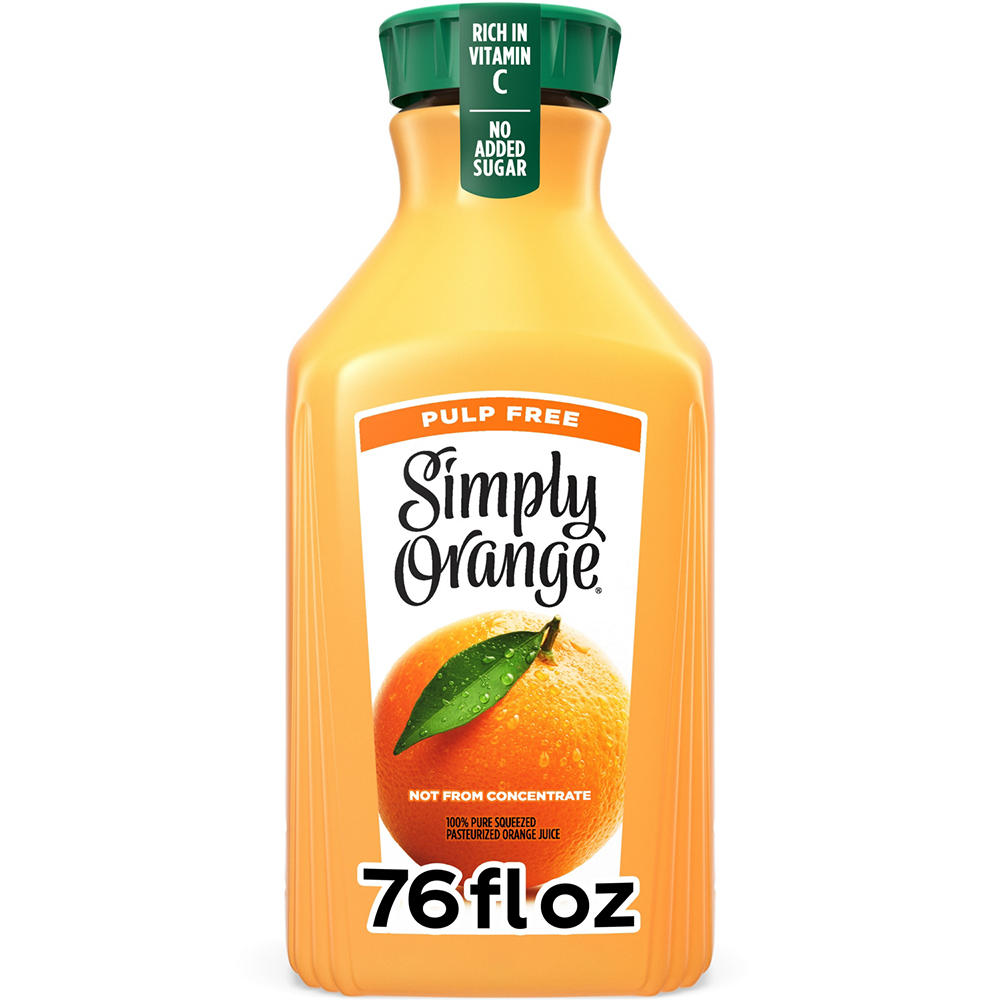 Simply Orange Pulp Free Juice, 76 oz