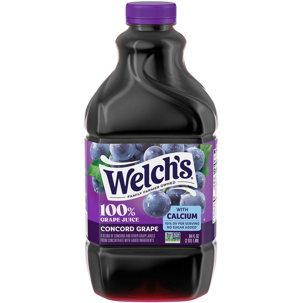 Welch's 100% Concord Grape Juice with Calcium, 64 oz