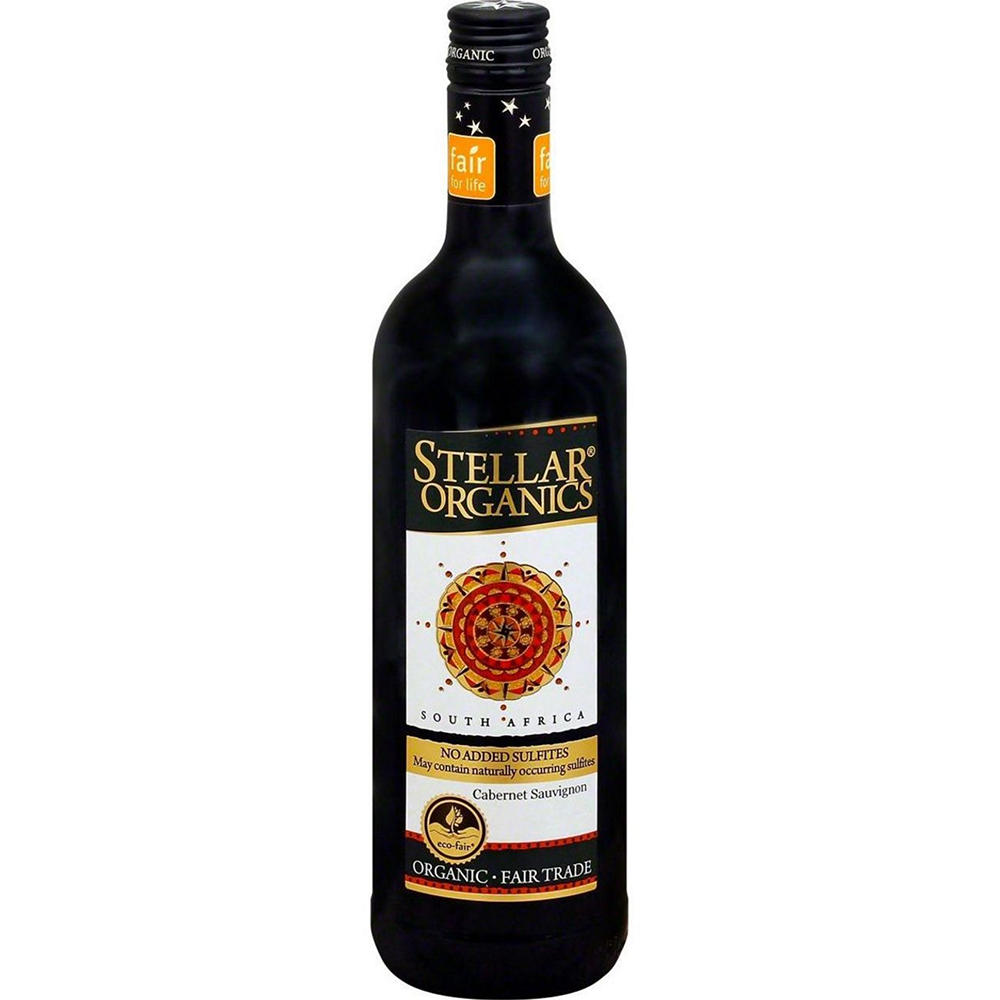 Stellar Organics Organic Cabernet Sauvignon South Africa Red Wine, 750 mL