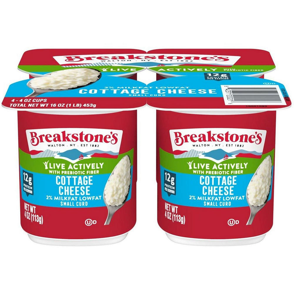 Breakstone's LiveActive Lowfat 2% Milkfat Cottage Cheese, 4 ct