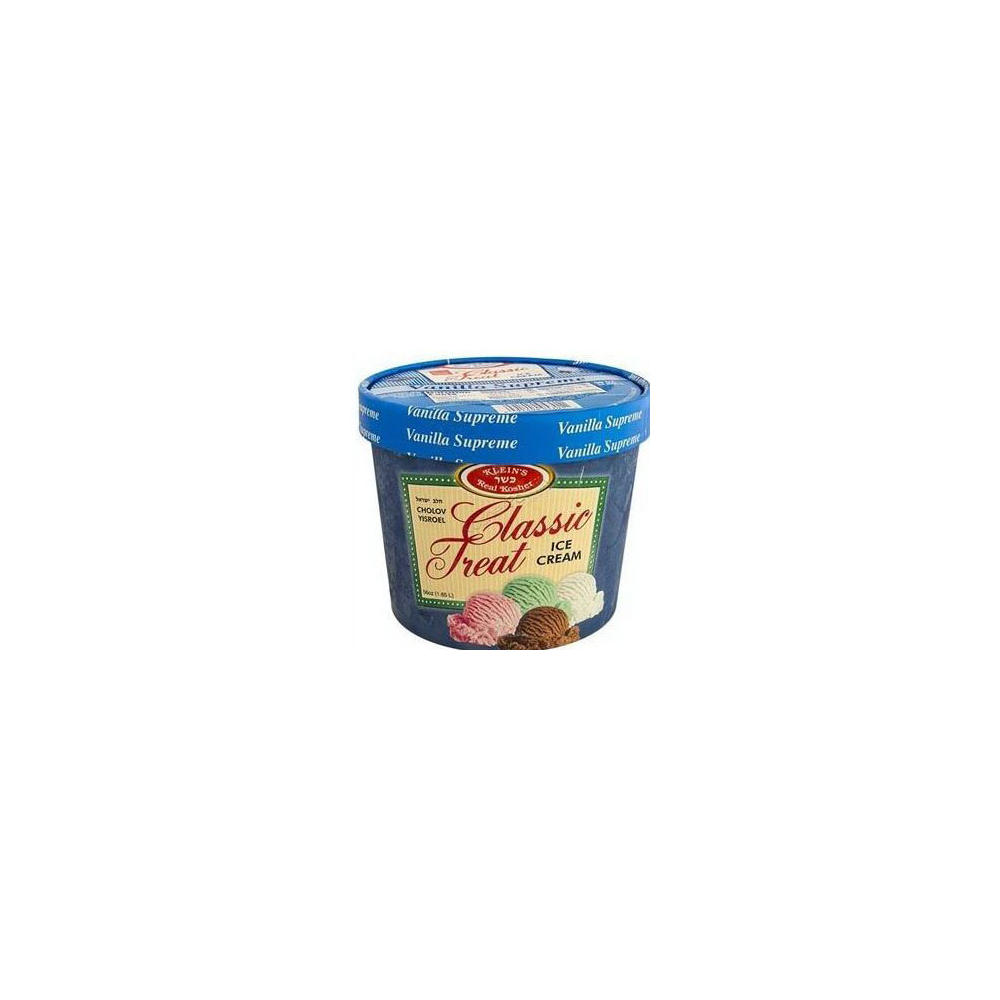Klein's Kosher Vanilla Supreme Ice Cream, 1/2 gal