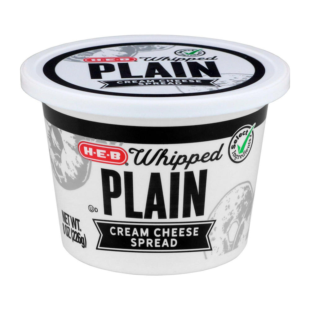 H-E-B Whipped Plain Cream Cheese Spread, 8 oz