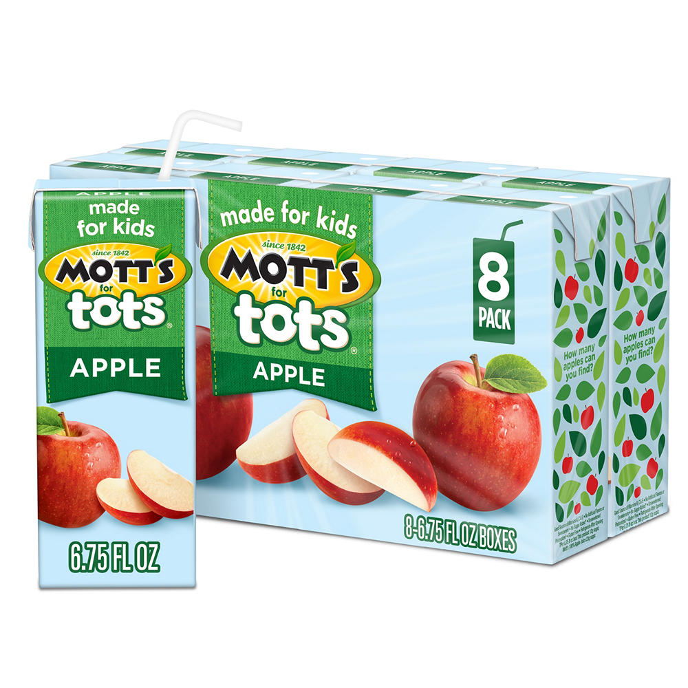 Mott's For Tots Apple Juice 8 pk Boxes, 6.75 oz