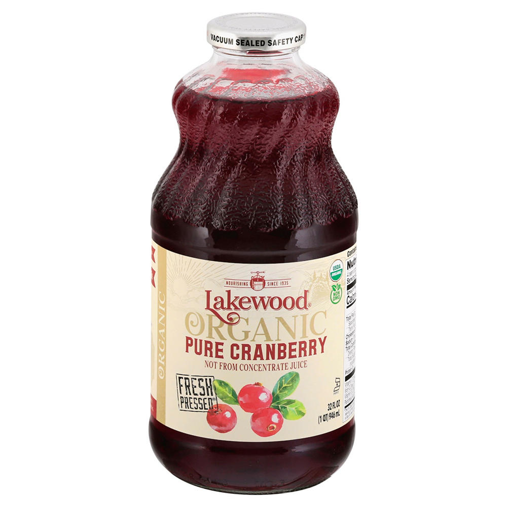 Lakewood Organic Pure Cranberry Juice, 32 oz