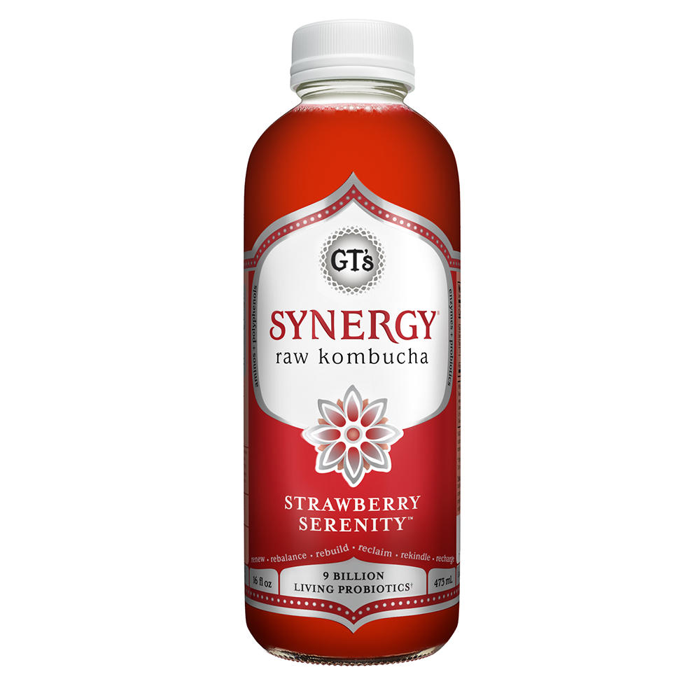 GT's Strawberry Serenity Kombucha, 16 oz