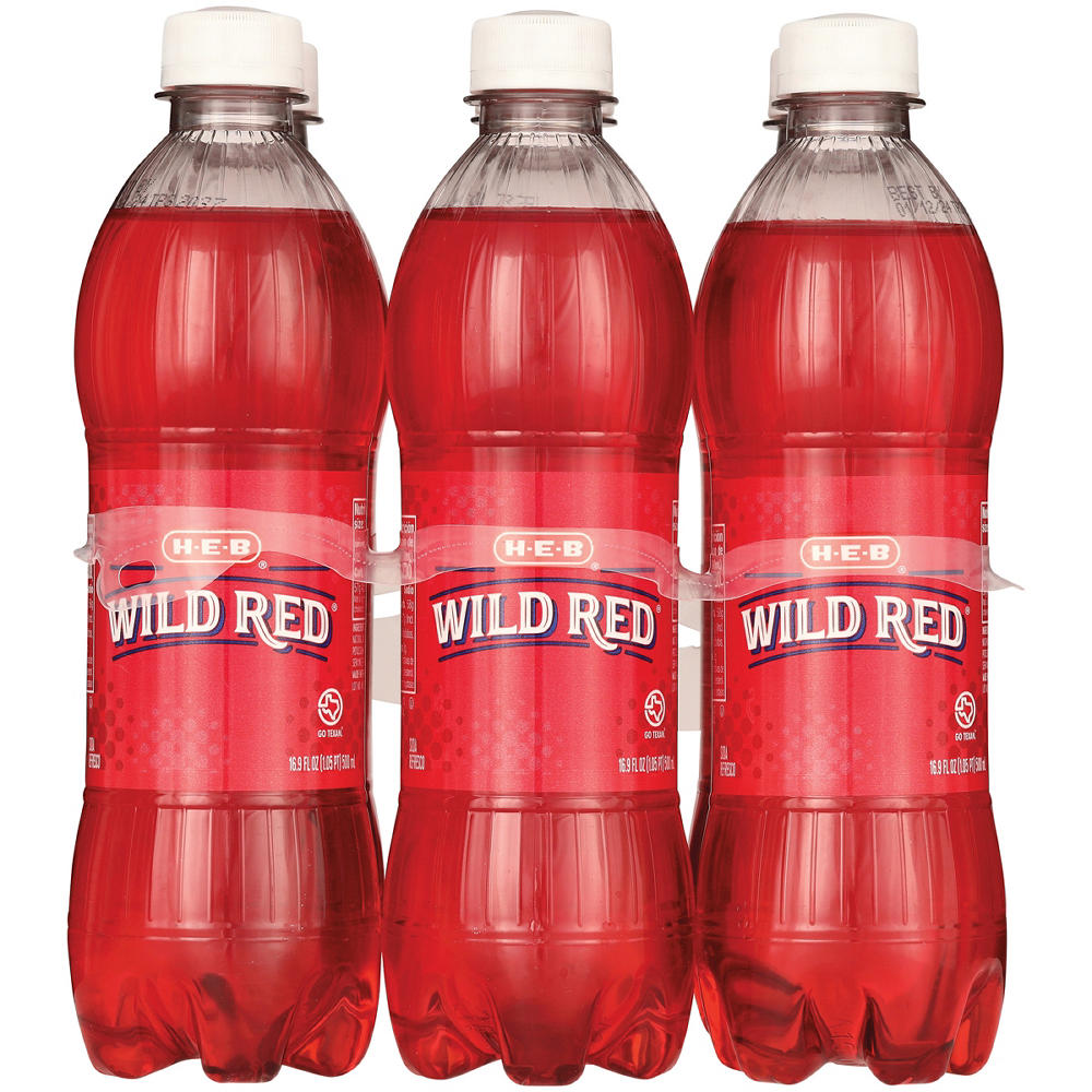 H-E-B Wild Red Soda 6 pk Bottles, 16.9 oz