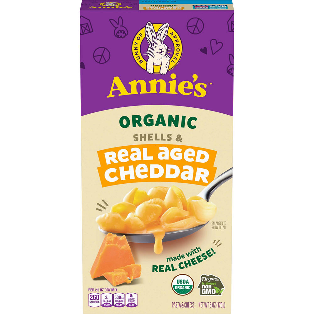 Annie's Organic Shells & Real Aged Cheddar Macaroni and Cheese, 6 oz