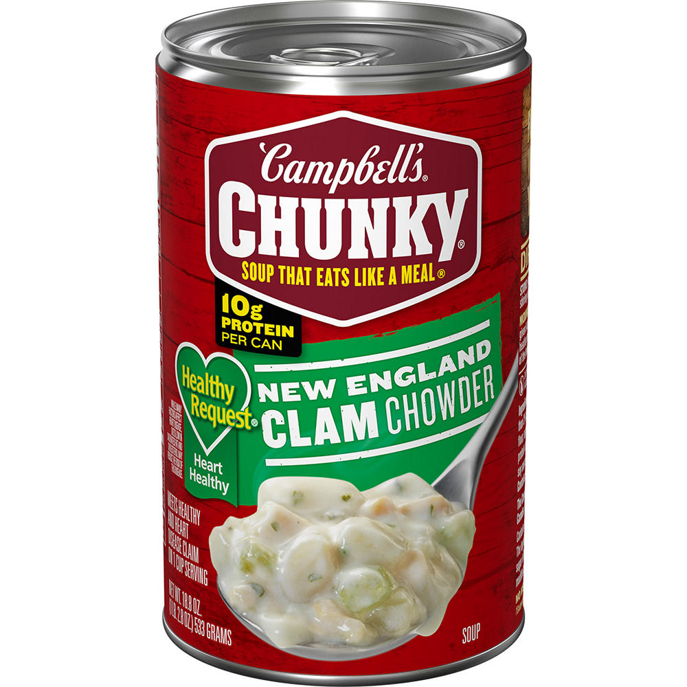 Campbell's Chunky Healthy Request New England Clam Chowder, 18.8 oz