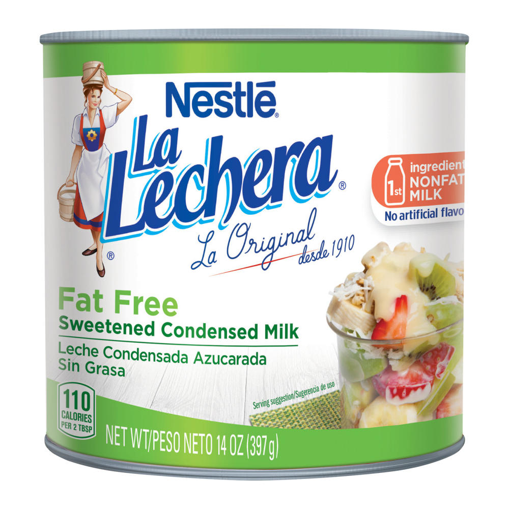 Nestle La Lechera Fat Free Sweetened Condensed Milk, 14 oz