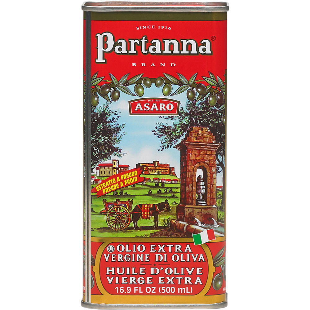 Partanna Sicilian Extra Virgin Olive Oil Tin, 500 mL