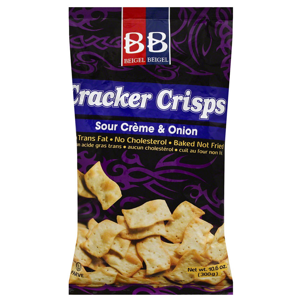 Beigel & Beigel Kosher Nish Nosh Sour Cream And Onion Crispy Baked Snacks, 10.6 oz