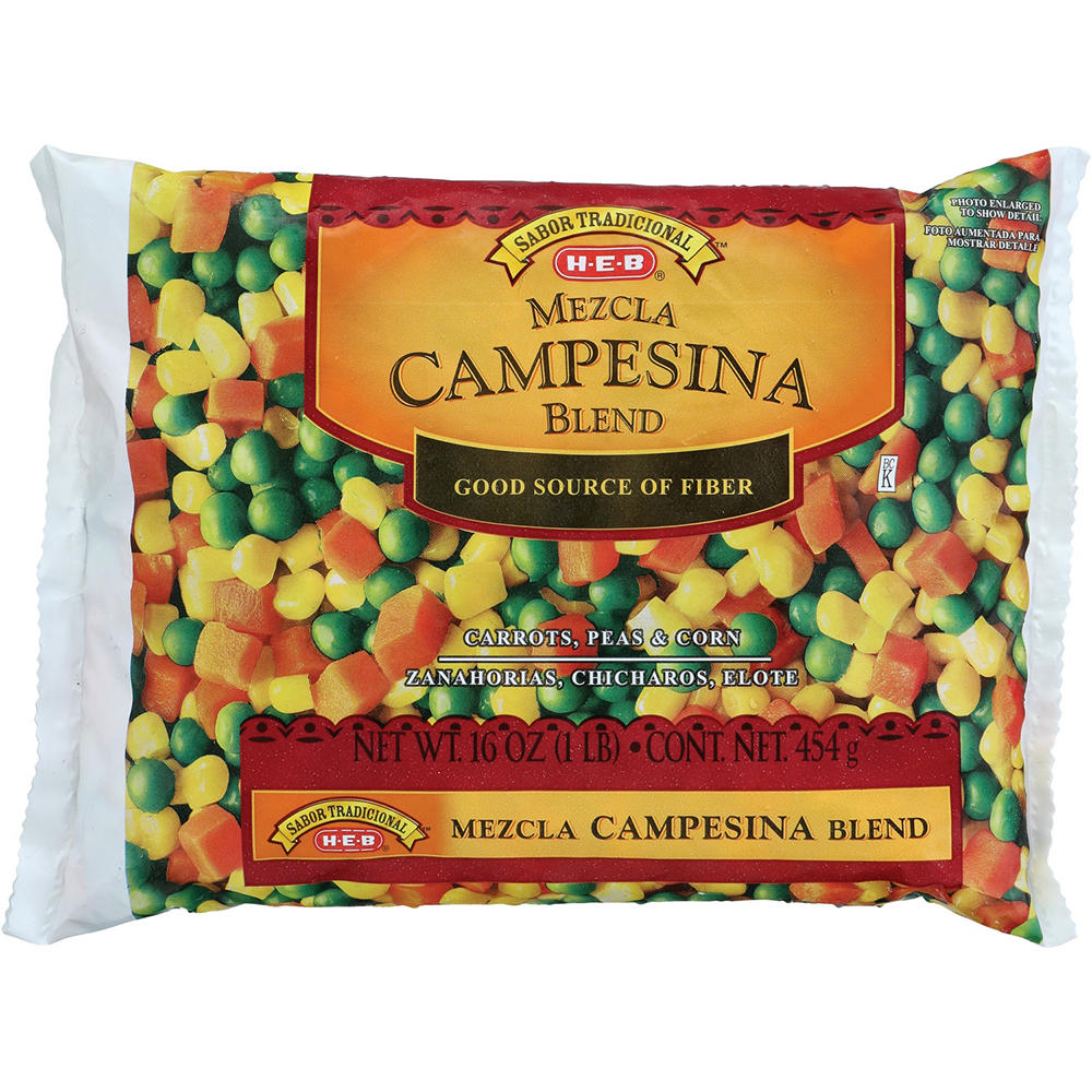 H-E-B Frozen Sabor Tradicional Mezcla Campesina Vegetable Blend, 16 oz