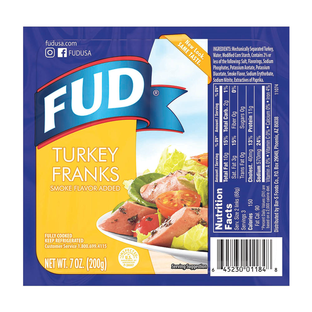 FUD Turkey Franks, 6 ct
