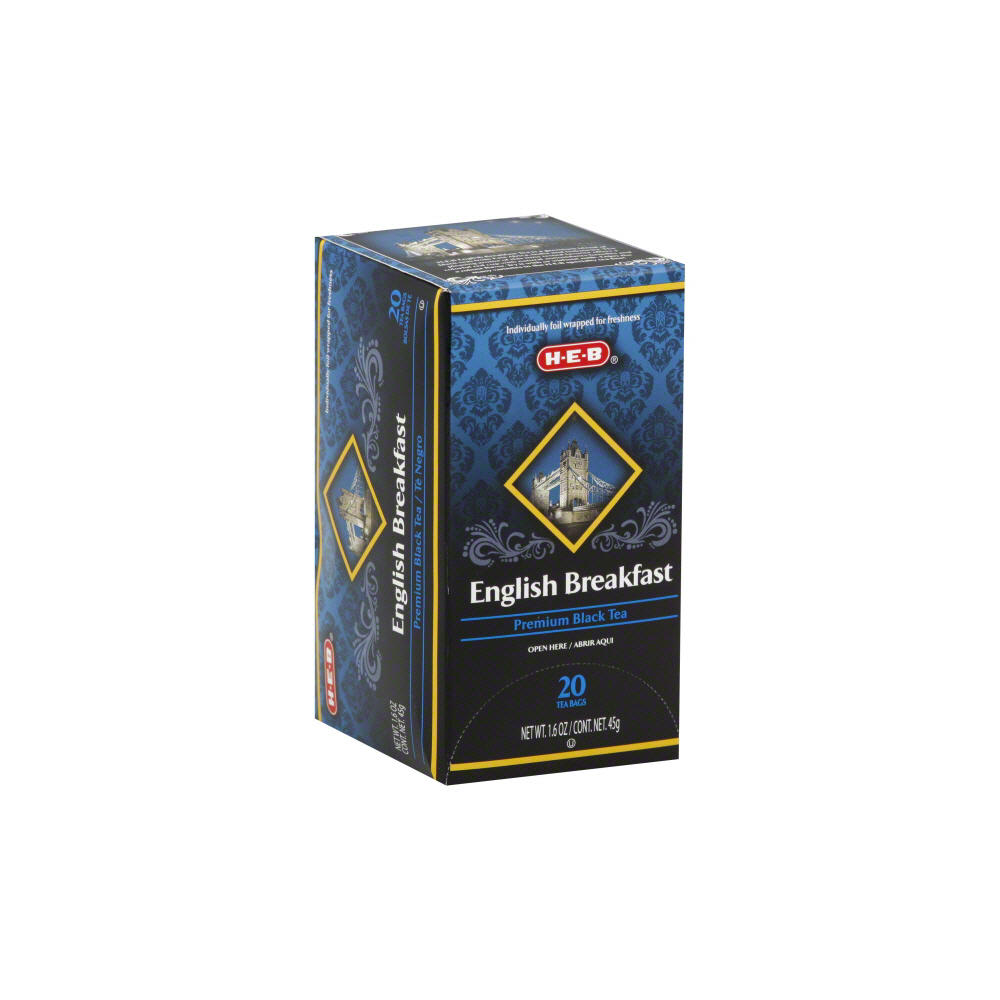 H-E-B English Breakfast Tea Bags, 20 ct