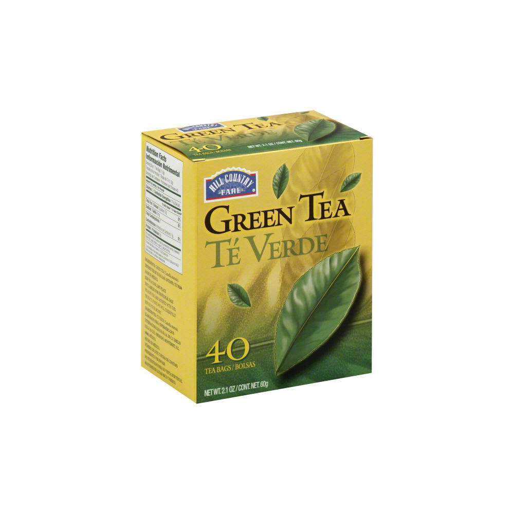 Hill Country Fare Green Tea Bags, 40 ct