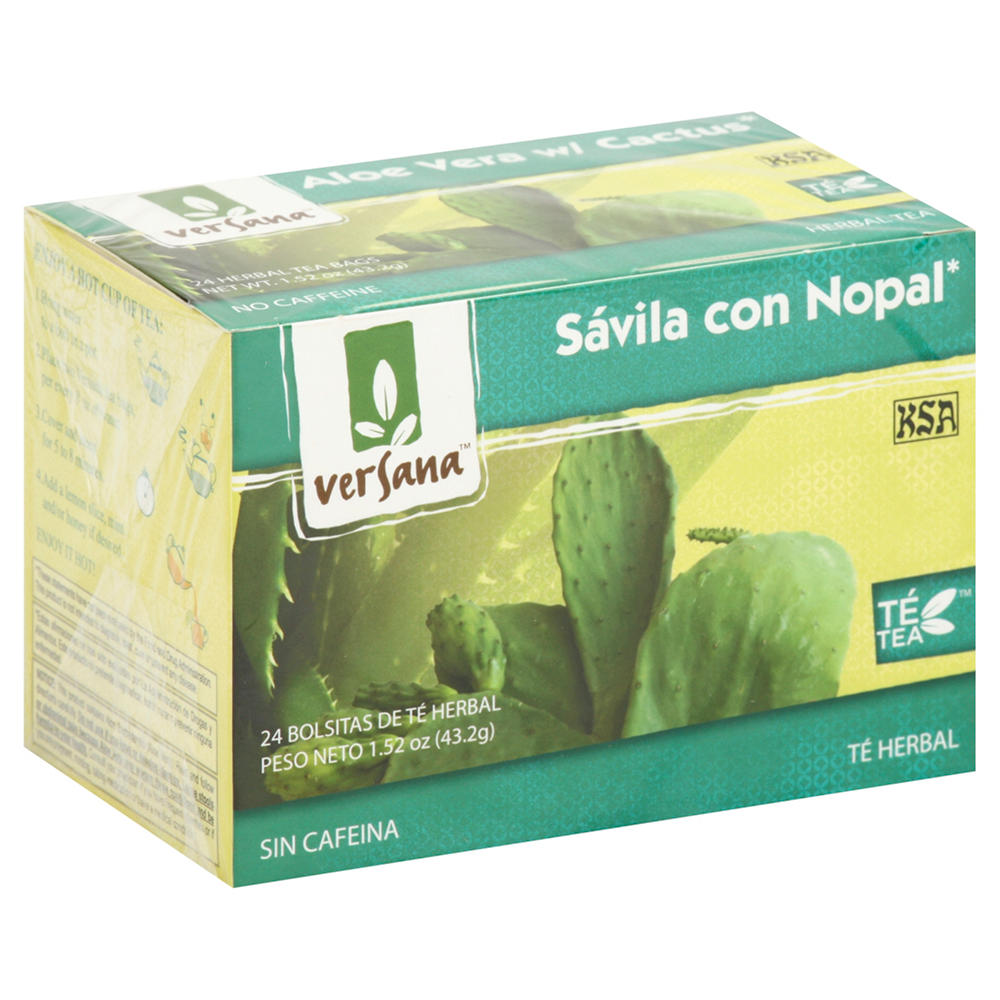 Versana Aloe Vera with Cactus Herbal Tea, 24 ct