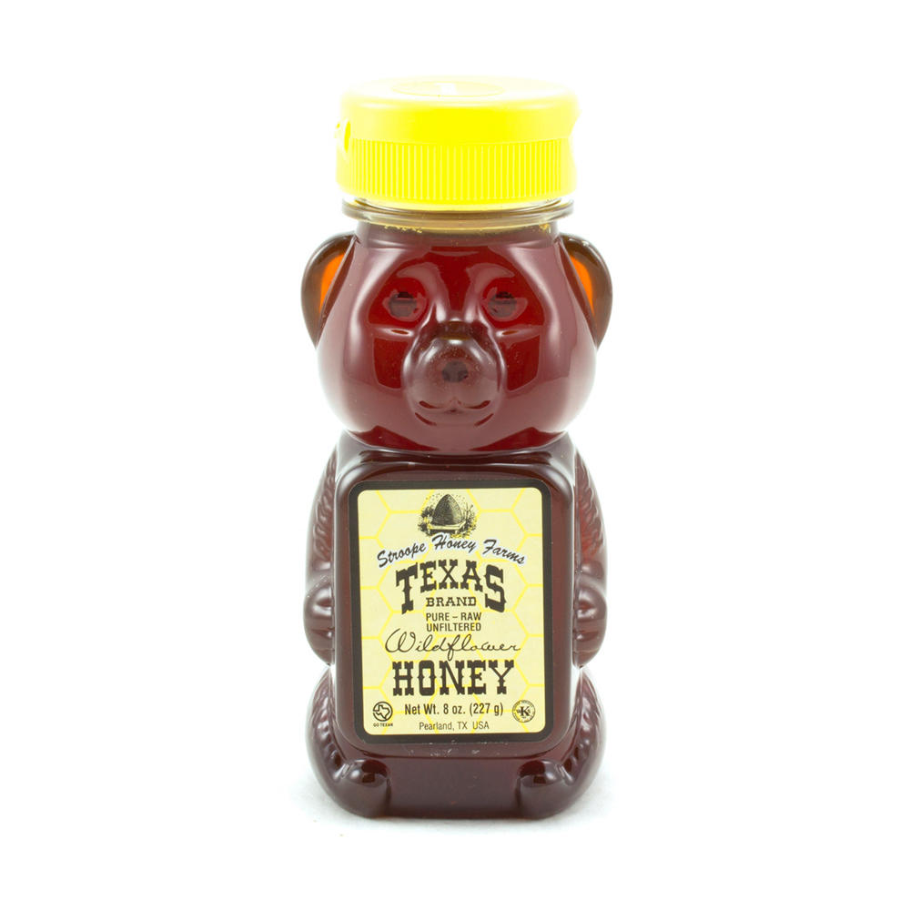 Stroope Honey Farms Texas Brand Wildflower Honey Bear, 8 oz