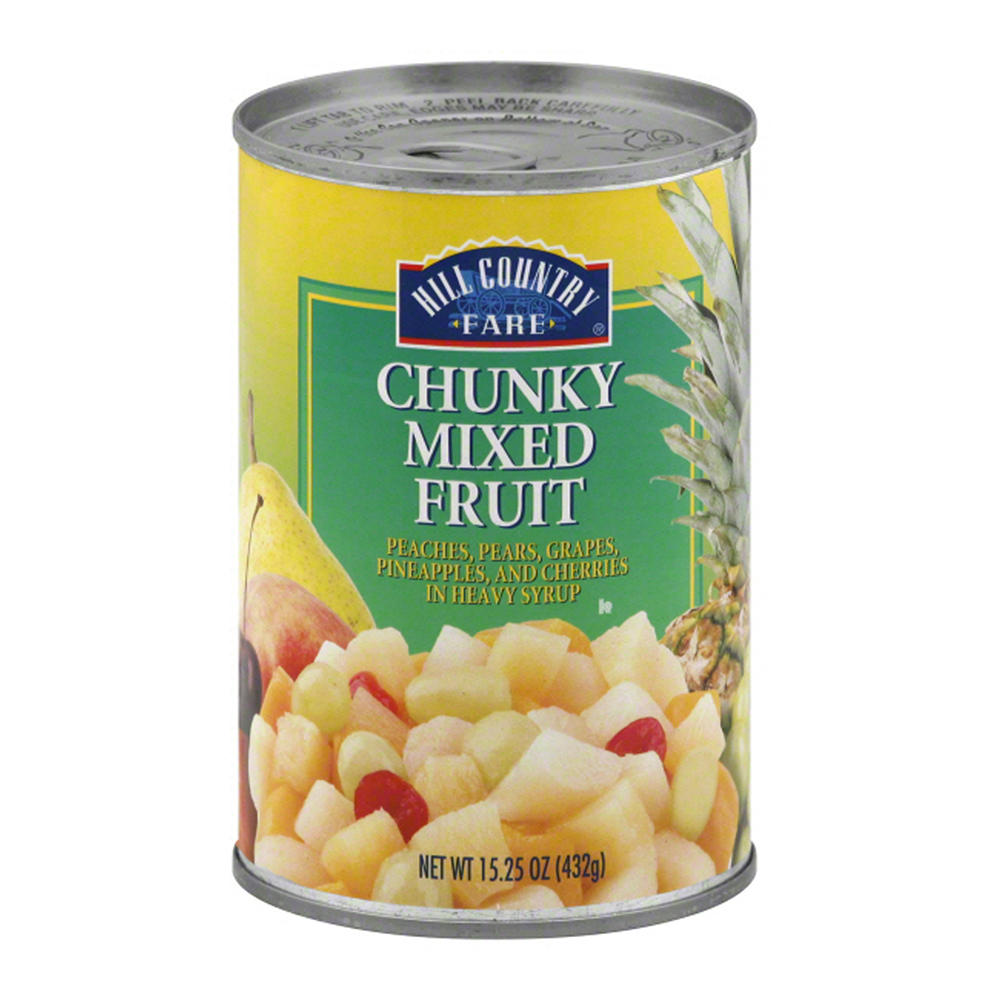 Hill Country Fare Chunky Mixed Fruit – Heavy Syrup, 15.25 oz