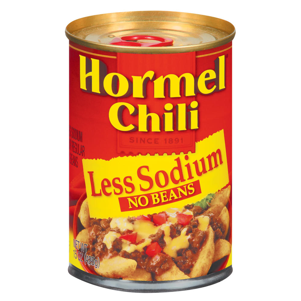 Hormel Less Sodium Chili No Beans, 15 oz