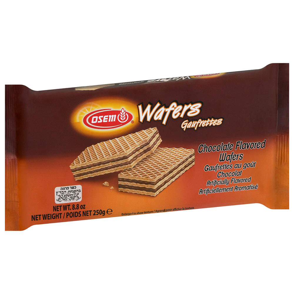 Osem Kosher Chocolate Flavour Wafers, 8.8 oz